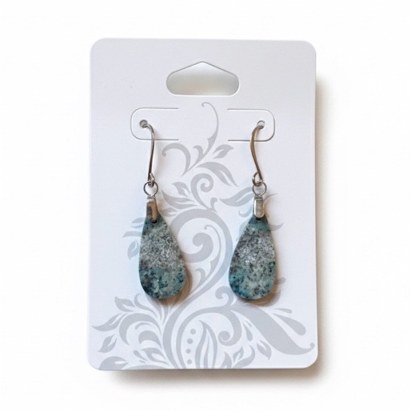 Jewelry - Elegant Blue and Silver Teardrop Earrings